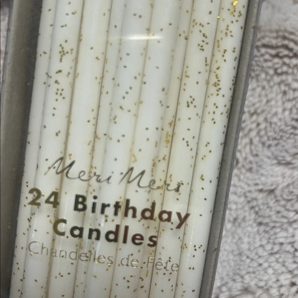 Meri Meri Candles with Gold Glitter